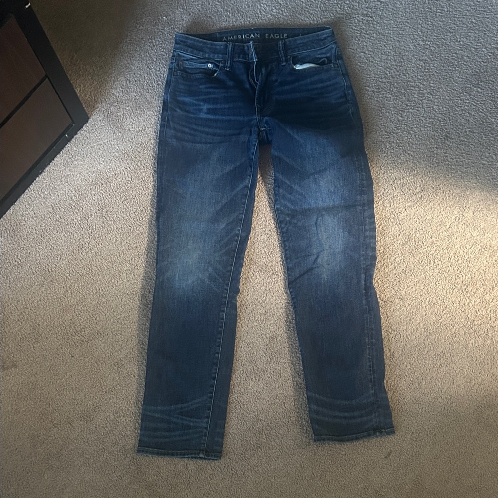American Eagle Outfitters Men’s Straight Jeans - Dark Blue